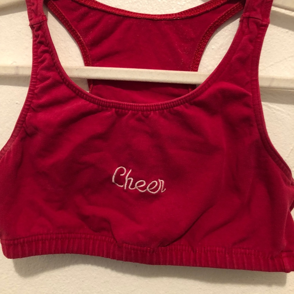 Red Cheer Sports Bra